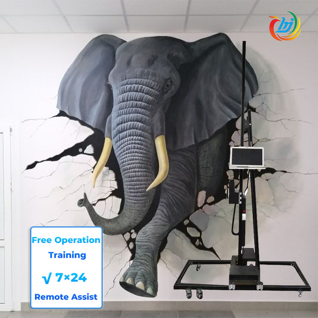 3d Vertical Mural Wall Printing Machine Wall Decoration Advertising Uv Ink Wall Printer