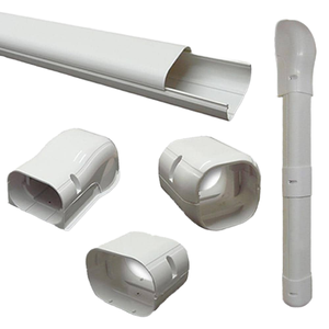 Couvre-tuyaux décoratifs en PVC pour climatiseur extérieur HVAC, pour conduites de climatisation - Product Image 1
