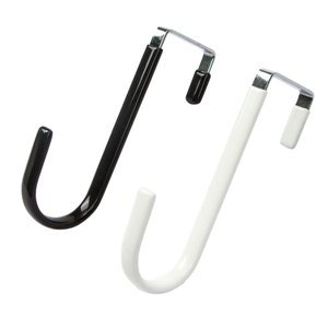 Venta al por mayor en forma de S gancho de metal portátil sobre la puerta perchas de goma función de prevención de arañazos para cocina sala de estar zapatos - Product Image 5