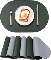 Tapis de table en cuir personnalisé Décoration de restaurant de luxe Sets de table en cuir végétalien pour table à manger Nordic