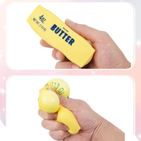 Jouet Squishy Populaire en TPR Simulation Bâton de Beurre de 11 cm, Jouet de Décompression à Rebond Lent pour Cadeaux