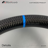 Volant personnalisé en fibre de carbone véritable pour Volkswagen Golf R GTI Scirocco Jetta MK7 2015-2019, accessoires intérieurs améliorés