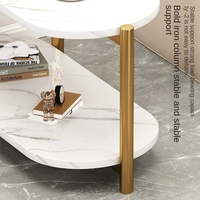 Table d'Appoint Multi-Niveaux de Salon Moderne de Style Nordique, Luxe Léger et Simple, pour Canapé et Table Basse, Idéale pour Petits Appartements