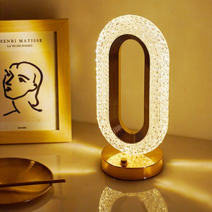 Luxury Crystal Bedroom Bedhead Runway Decorative Desk <b>Lamp</b> Creative Living Room Touch Switch LED Warm White Dimmable Modern - Product Image 6