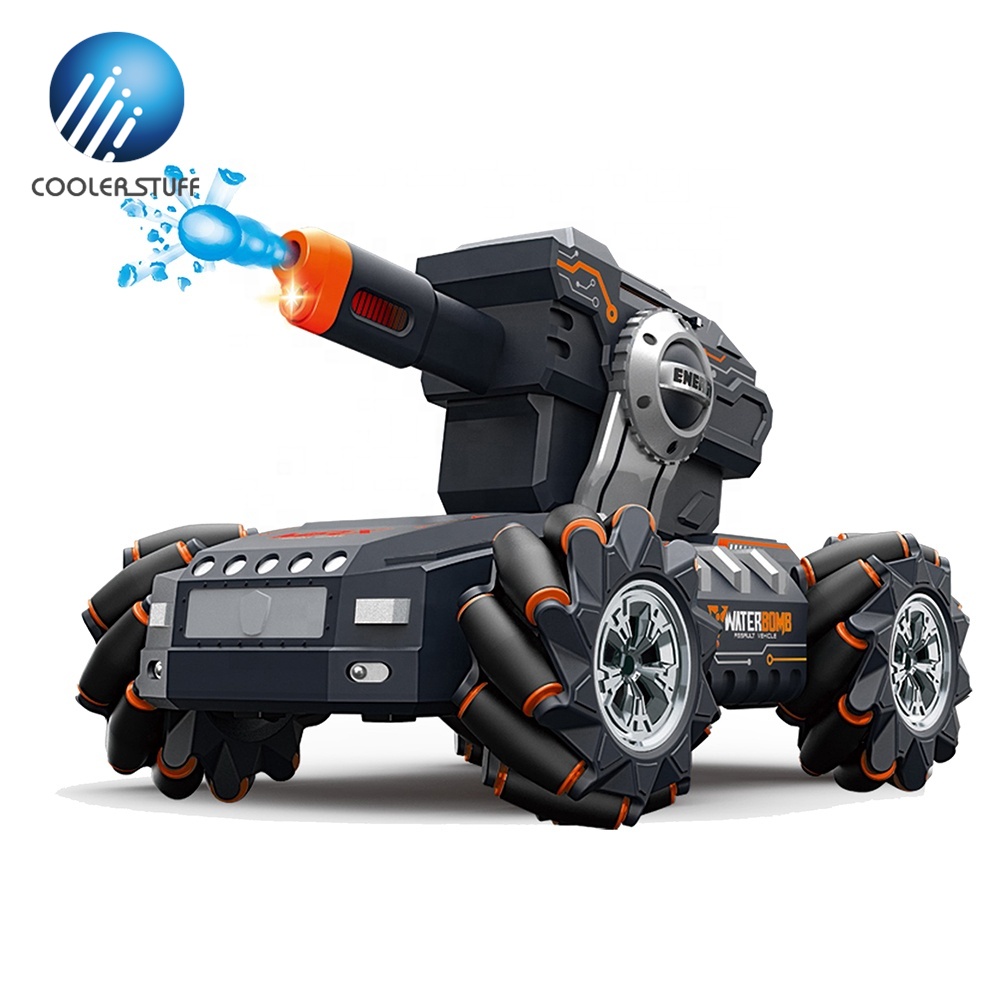 Coolerstuff 2,4G радиоуправляемая стрельба трюки Дрифт автомобиль на батарейках игрушки с дистанционным управлением танки стрельба Запуск Водяная бомба пули Дрифт