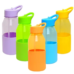 Vente en gros OEM de haute qualité sans BPA 1000ml poignée portable vert clair logo personnalisé sport shaker bouteille d'eau en plastique