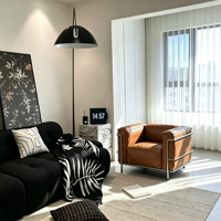Canapé simple moderne minimaliste avec structure en acier inoxydable, fauteuil avec structure en tube métallique pour salon, hôtel, mobilier de salon