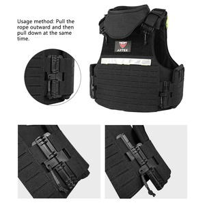 Chaleco Táctico ARTEX Ajustable con Sistema Molle, Portaplacas Negro, Arnés Protector - Product Image 6