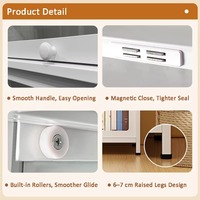 Küchen-Sideboard Aufbewahrung Couchtisch Mikrowellenregal Aufbewahrungsregal Glastür Küchenschränke