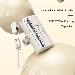 Banque d'Alimentation 10000mAh de Meilleure Qualité, Charge Rapide PD20W, Câble Intégré, Format Mini - Product Image 5