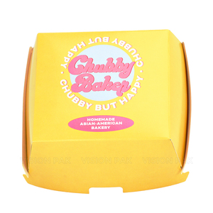 Caja de Hamburguesas Biodegradable de Lujo, Apta para Alimentos, Diseño Personalizado Corrugado con Ventana, Embalaje para Llevar Tipo Carpeta para <span class=keywords><strong>Sushi</strong></span> - Product Image 3