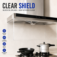 Panneau de protection anti-éclaboussures d'huile en polycarbonate transparent pour hotte de cuisine