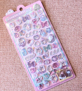 Pegatinas 3D en Relieve con Diseño de Dibujos Animados <span class=keywords><strong>Jack</strong></span>&<span class=keywords><strong>Sunny</strong></span>, Pegatinas Huecas Brillantes, Lindas, Resistentes al Agua, con Estampado Dorado, Impresión Digital - Product Image 3