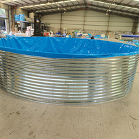 Bassin d'aquaculture grand format en bâche PVC pour l'élevage de poissons et de crevettes, idéal pour la biofloc