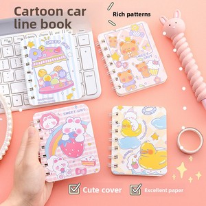 Carnet à spirale A7 de 80 pages, motif dessin animé, papeterie d'apprentissage, carnet à feuilles mobiles mignon, carnet de poche portable pour étudiant, cadeau, livres en gros - Product Image 2
