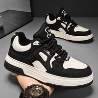 Nouvelles chaussures pour hommes, élégantes et polyvalentes, baskets à motifs noir et blanc pour un style décontracté et sportif, tendance et à la mode