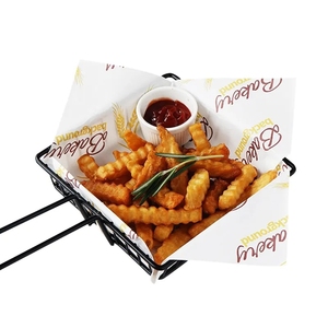 Bán buôn in ấn logo Burger bao bì mỡ-proof phân hủy sinh học bơ giấy gói cho bao bì thực phẩm sáp bánh sandwich giấy - Product Image 3