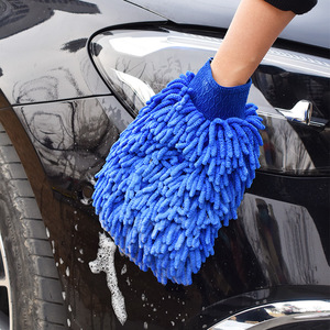 Gants en chenille double face 100g pour le detailing automobile, nettoyage des vitres, des roues, <span class=keywords><strong>microfibre</strong></span> corail, lavage de voiture, <span class=keywords><strong>gant</strong></span> de cirage - Product Image 1