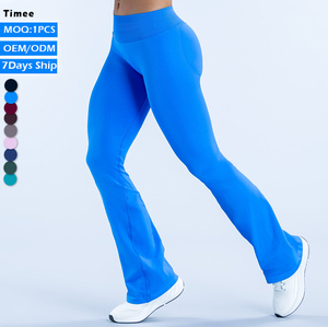 Leggings de yoga micro-évasés sans coutures, taille haute, effet ventre plat, rehaussement des hanches, extensibles, coupe cloche, pour <span class=keywords><strong>femme</strong></span>, pour la gym et la course - Product Image 1