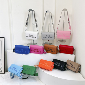 Wholesale Custom Women "THE MINI BAG" Letter Print Crossbody Bag Adjustable Wide Strap Casual PU <strong>Leather</strong> Shoulder <strong>Purse</strong> - Product Image 6