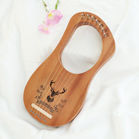 Portable 7 String Lyre Musical Instrument Easy to Learn