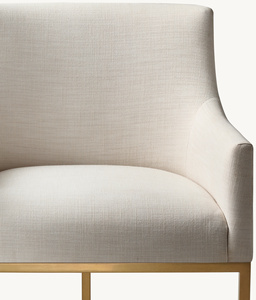 Fauteuil de salle à manger postmoderne à structure en acier, dossier incurvé, design industriel, pour projets de restaurants modernes - Product Image 5