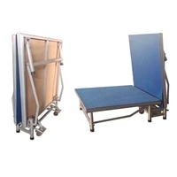 Plateforme de scène pliable en aluminium certifiée TUV avec roues, portable, carrée, pour concerts, fêtes et événements