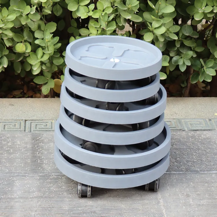 Pot de jardin en plastique avec roues roulantes Jardinière mobile