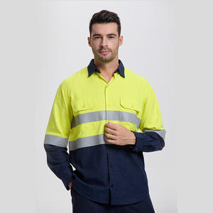 Ensemble chemise et pantalon ignifuges jaunes, vêtements de sécurité réfléchissants pour mineurs, vêtements de protection résistants aux arcs électriques - Product Image 4