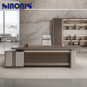 Sinonis CEO Wooden Convertible Modular Extendable Modern Luxury Executive Office Desk for Home & Hotel Use - Product Image 1