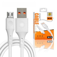 Câble de chargeur rapide OEM V8 1M 3FT avec câble de chargement de données micro USB 6A pour appareil photo Tecno Android utilisation d'ordinateur veste TPE faible quantité minimale de commande