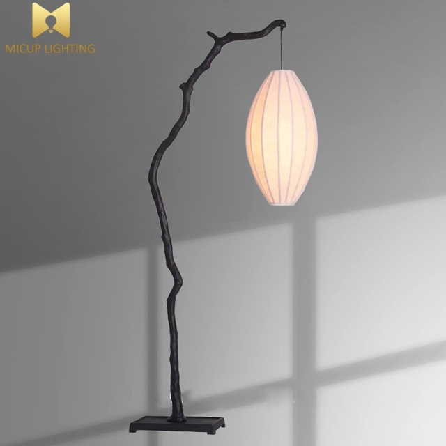 Japandi Style Lantern Tall Floor Lamp Wrought Iron Art Deco Ambience Floor Lamp