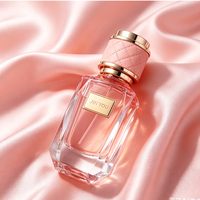 Flacon de parfum rechargeable écologique de luxe avec logo personnalisé, 30 ml, 50 ml, en verre carré avec impression sur écran, emballage en boîte