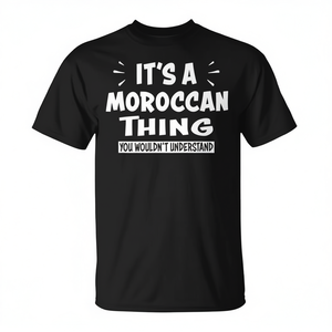 T-shirt promotionnel pour hommes noir « Moroccan Thing You Wouldn't Understand » - Product Image 2