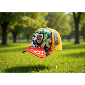 Cappello Trucker Bonnie con Ricamo Animale, 6 Pannelli in Rete, Policotone Traspirante, Stile Street Primavera/Estate - Product Image 2