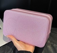 Trousse de Maquillage Carrée en PVC Ultra Portable et Simple, Boîte Organisateur de Voyage Tendance pour Femmes – Usage Quotidien