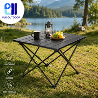 Table de camping pliable avec logo personnalisé, mobilier d'extérieur portable en aluminium pour les marques d'extérieur