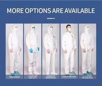 Baju Pelindung Portabel Berkerudung Anti Air Level D Perlindungan PP Ringan untuk Penyemprotan Luar Ruangan Merek HUANFU Model