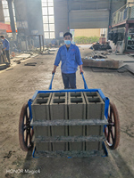 La machine à blocs creux en béton automatique complète QT4-25 de la Jamaïque produit des briques à trous en ciment de 6,8 pouces