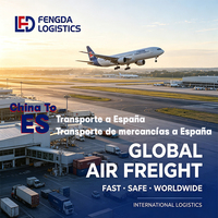 Expédition de conteneurs par transport aérien express vers l'aéroport de Palma de Mallorca en Espagne, acceptant les envois de batteries et de marchandises.
