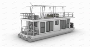 Casa flotante de aluminio de lujo con cocina de 2 dormitorios y terraza en la azotea para negocios de alquiler vacacional - Product Image 4