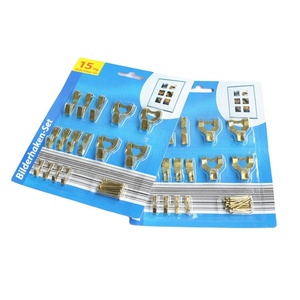 Dibang – Kit de petites quincailleries : crochets <span class=keywords><strong>pour</strong></span> cadres, crochets triangulaires en tôle, clous en fer plaqué cuivre par traitement électrolytique, usage général - Product Image 1