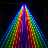 Laser d'animation RVB 5W pleine couleur, IP20, contrôle DMX512, éclairage de scène laser double tête pour club, bar, événement, spectacle