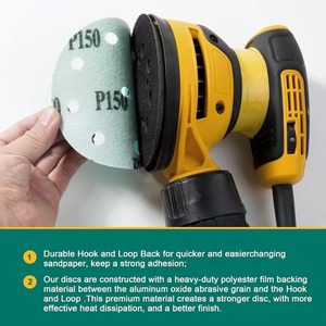 กระดาษทราย 5 นิ้ว 9 รู 150 กรวด แพ็ค 50 ชิ้น สำหรับงานขัดที่มีประสิทธิภาพ - Product Image 4