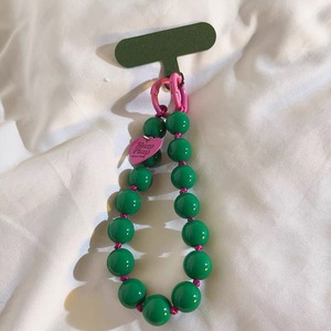 Phone Wrist Straps Rope DIY Beaded Mobile Phone Case Chain Candy Color Short Mobile Phone <b>Lanyard</b> with Patch Clip - Product Image 3
