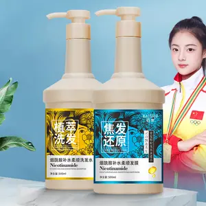 Bai Shu Jiao Fa怠惰な人々のための深い修理、パーマ染色、ヘアケアのためのナイアシンミド保湿ヘアマスクの削減