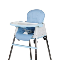 Chaise haute pour bébé et enfant, nouvelle version améliorée, en plastique, réglable et détachable, avec siège réglable en hauteur
