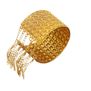 Cincin dan gelang emas 24K berlapis emas Timur Tengah Ethiopia dengan detail ukiran, <span class=keywords><strong>set</strong></span> perhiasan pesta pengantin <span class=keywords><strong>Saudi</strong></span> Dubai - Product Image 6