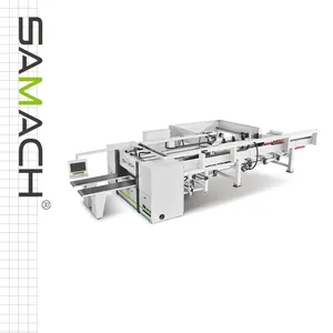 Gergaji Panel pemotong silang kayu otomatis SAMACH mesin gergaji Panel sudut CNC