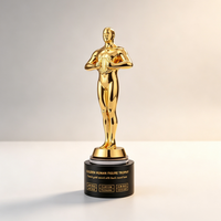 Trophée statuette classique doré écologique, gravé sur mesure, imprimé UV, vente en gros, prix compétitifs, directement de l'usine